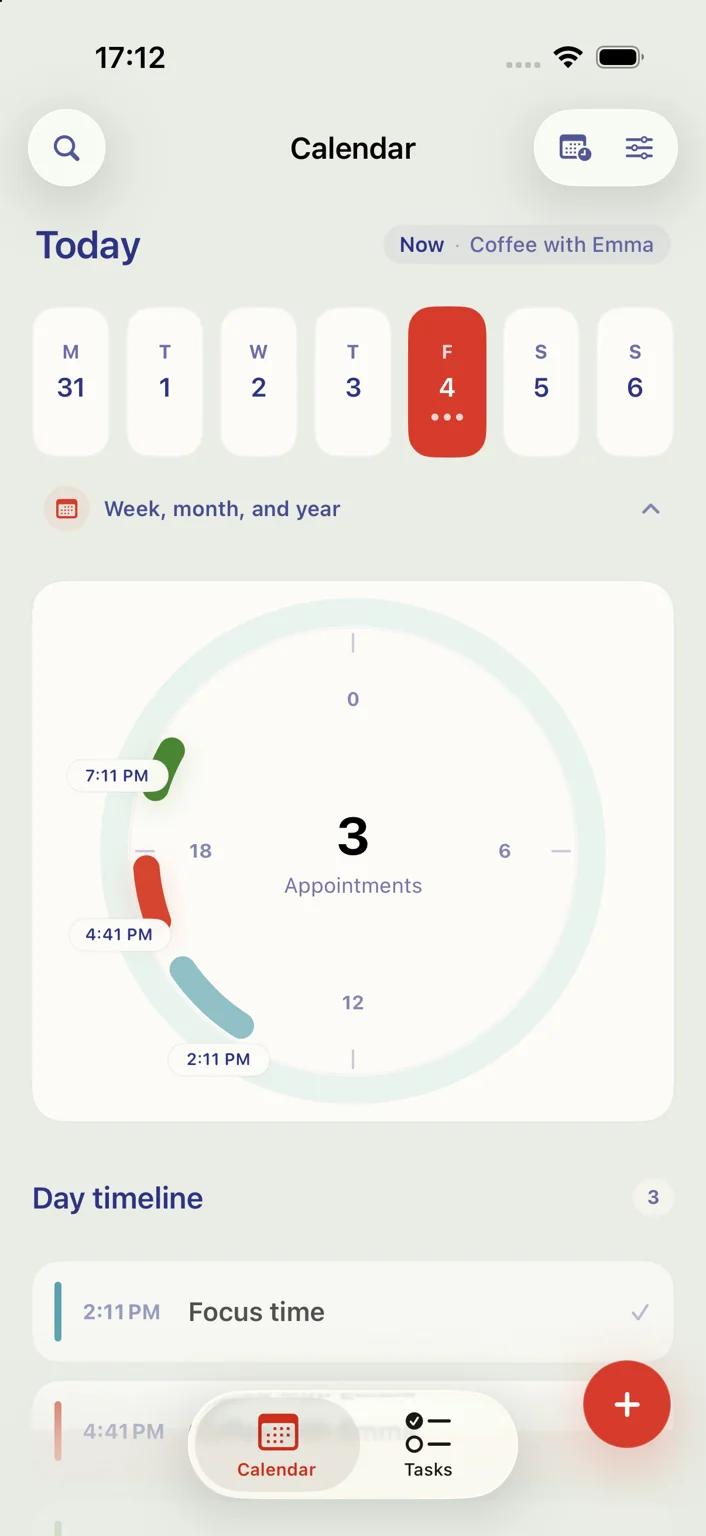 Your day at a glance